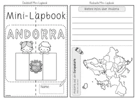 Vorschau - Arbeitsblätter - Mini-Lapbook Andorra | Ländersteckbrief | Bastelvorlage - Seite 2