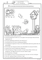 Vorschau - Mal- und Bastelvorlagen - Lesetext Lesen, verstehen und malen Frühling. Klasse 2, 3 Frühlingserwachen. Leseverständnis - Seite 1