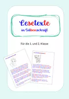 Vorschau - Arbeitsblätter - Lesetexte Sibenschrift 1. und 2. Klasse, 2 Niveaus - Deckblatt