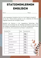 Vorschau - Arbeitsblätter - Stationenlernen Englisch 5 & 6: Wiederholung und Übung - Seite 1