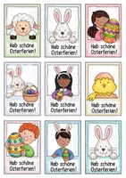 Vorschau - Mal- und Bastelvorlagen - Grußkärtchen Ostern / Ostergrüße / Osterferien - Geschenk - Seite 2