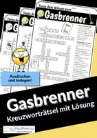 Vorschau - Arbeitsblätter - Gasbrenner Kreuzworträtsel Teclu Bunsen Kartuschenbrenner - Deckblatt