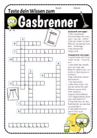 Vorschau - Arbeitsblätter - Gasbrenner Kreuzworträtsel Teclu Bunsen Kartuschenbrenner - Seite 1