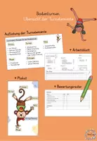 Vorschau - Arbeitsblätter - Bodenturnen: Übersicht der Turnelemente - Deckblatt