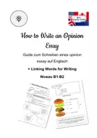 Vorschau - Arbeitsblätter - Opinion Essay - Guide: How to Write it + Linking Words - B1-B2 - Deckblatt