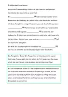 Vorschau - Arbeitsblätter - Erzählperspektive erkennen Text Aufgaben Lösung - Seite 3