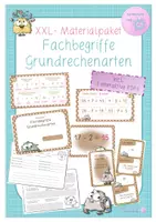 Vorschau - Spiele - XXL Materialpaket Fachbegriffe Grundrechenarten (ZR 1000) - Deckblatt