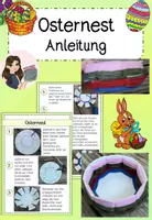 Vorschau - Mal- und Bastelvorlagen - Osternest Anleitung und Präsentation - Weben - Deckblatt