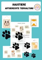 Vorschau - Arbeitsblätter - Haustiere - Artgerechte Tierhaltung - Deckblatt
