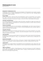 Vorschau - Arbeitsblätter - Shakespeare in Love (Arbeitsblatt zum Film) - Deckblatt