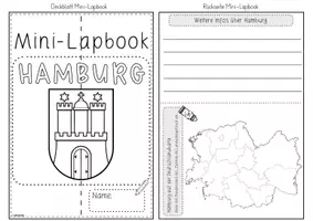 Vorschau - Arbeitsblätter - Mini-Lapbook Hamburg | Bundesländer Deutschland | Bastelvorlage - Seite 2