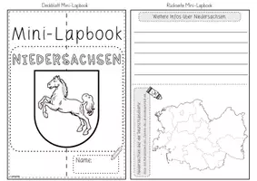 Vorschau - Mal- und Bastelvorlagen - Mini-Lapbook Niedersachsen | Bundesländer Deutschland | Bastelvorlage - Seite 2