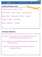 Aperçu - Autre type de ressources - Ecrire...une belle aventure exemple - Page 1