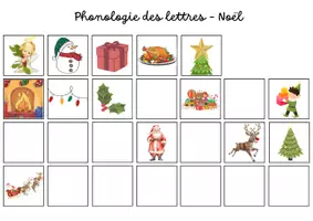 Aperçu - Apprentissages en autonomie - Phonologie des lettres - Noël - Page de couverture