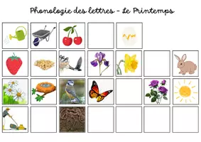 Aperçu - Apprentissages en autonomie - Phonologie des lettres - Le printemps - Page de couverture