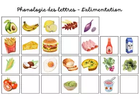 Aperçu - Apprentissages en autonomie - Phonologie des lettres - L'alimentation - Page de couverture