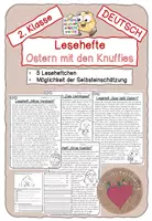 Vorschau - Arbeitsblätter - 5 Lesehefte "Ostern mit den Knuffies" - Deckblatt
