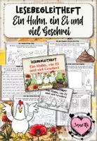 Vorschau - Mal- und Bastelvorlagen - Ein Huhn, ein Ei und viel Geschrei | Lesebegleitheft Klasse 1/2 - Deckblatt