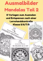 Vorschau - Spiele - Ausmalbilder Mandalas Teil 2 Entspannung Vertretung Katzen - Deckblatt