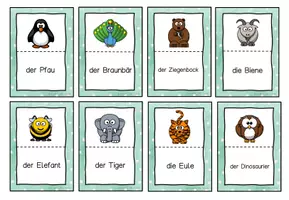 Vorschau - Spiele - Lesespiel Tiere - Wörter lesen - Seite 2