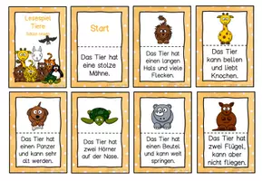 Vorschau - Spiele - Lesespiel Tiere - Sätze lesen - Seite 1