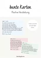 Vorschau - Fördermaterial/Inklusion - Bunte Karten - Zur positiven Verstärkung - Deckblatt