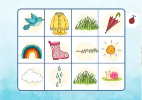 Vorschau - Spiele - Wortschatz Lotto Frühling - Vorkurs Deutsch Kindergarten - Sprachförderung Kindergarten - DaZ Spiele - Legespiel DaZ Vorschule Kita DaZ - Seite 3