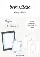 Vorschau - Arbeitsblätter - Bestandteile Tablet - Visualisierung inkl. Arbeitsblatt mit Lösungen (beige) - Deckblatt