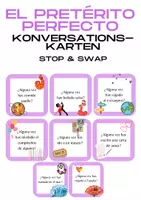 Vorschau - Test - STOP & SWAP PRETÉRITO PERFECTO (Spanische Konversationskarten) - Deckblatt