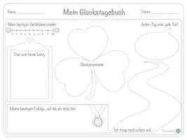 Vorschau - Arbeitsblätter - Mein Glückstagebuch (S/W) - Deckblatt