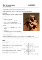 Vorschau - Arbeitsblätter - Der Neandertaler kurz zusammengefasst - Seite 1
