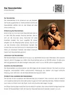 Vorschau - Arbeitsblätter - Der Neandertaler - Infotext und Übungen - Deckblatt