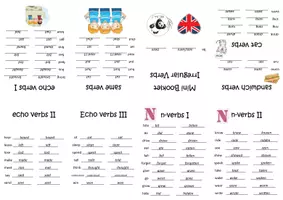 Vorschau - Mal- und Bastelvorlagen - Irregular verbs booklet zum Falten, inklusive Anleitung - Seite 3