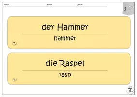 Vorschau - Arbeitsblätter - Werkzeugkunde/Verbrauchsmaterial - Deutschklassen - Seite 2