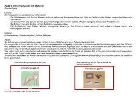 Vorschau - Fördermaterial/Inklusion - Aufgabenkarten: Umkehraufgaben-Minus bis 10 - Seite 1
