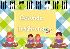 Vorschau - Arbeitsblätter - gesunde Ernährung - Deckblatt