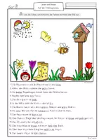 Vorschau - Arbeitsblätter - Arbeitsblatt Frühling Leseübung, Lesen, verstehen und Malen Klasse 1, DaZ, Lesen lernen - Seite 2