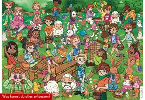 Vorschau - Arbeitsblätter - Ostern | Wimmelbild | Schreibanlass | Gesprächsanlass - Seite 1