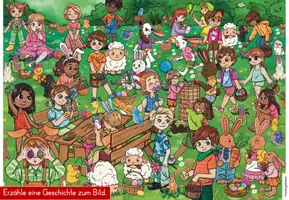 Vorschau - Arbeitsblätter - Ostern | Wimmelbild | Schreibanlass | Gesprächsanlass - Seite 2