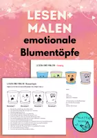 Vorschau - Arbeitsblätter - Lesen und Malen: Blumentöpfe - Deckblatt