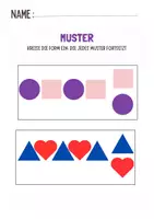 Vorschau - Mal- und Bastelvorlagen - Muster zeichnen, Muster erkennen, Muster weiterführen - Seite 1