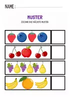 Vorschau - Mal- und Bastelvorlagen - Muster zeichnen, Muster erkennen, Muster weiterführen - Seite 3