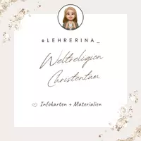 Vorschau - Arbeitsblätter - Weltreligion: Christentum - Infokarten + Materialien - Deckblatt