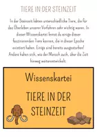 Vorschau - Stationenlernen - Wissenskartei - Tiere in der Steinzeit - Seite 2