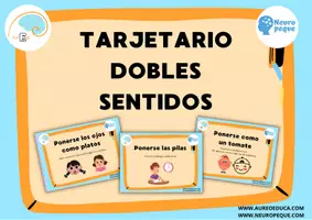 Vista previa - Refuerzo / NEE / Materiales de apoyo - TARJETARIO DOBLES SENTIDOS 1ª PARTE - página 1