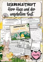Vorschau - Mal- und Bastelvorlagen - Herr Hase und der ungebetene Gast | Lesebegleitheft Klasse 2 - Deckblatt