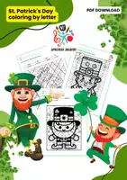 Vista previa - Hojas de trabajo - Saint Patrick's Day - coloring by letter - Portada