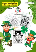 Vista previa - Hojas de trabajo - Día de San Patricio - Colorear por letras - Portada