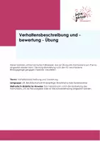 Vorschau - Arbeitsblätter - Materialpaket Verhaltensbeschreibung und -bewertung - Beobachtung - Seite 1