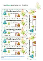 Vorschau - Bildkarten - Gutscheine vom Christkind - Deckblatt